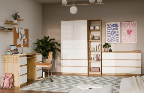 Biurko Kuba KUBA DĄB ARTISAN BIEL