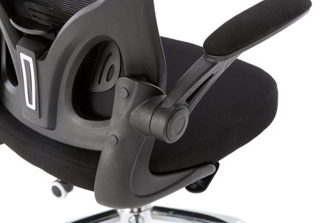 Fotel Obrotowy Biurowy z Zagłówkiem DORY Czarny Regulowany