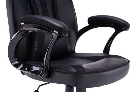 Fotel gamingowy biurowy obrotowy z regulacją krzesło komputerowe czarny