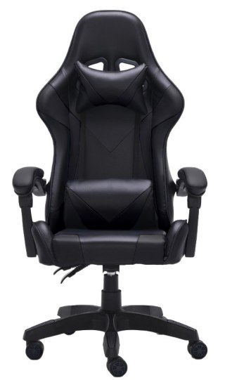 Fotel Gemingowy Kubełkowy Krzesło Obrotowe Dla Gracza Czarne SOLIDNE