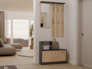 GARDEROBA - ANTRACYT/ DĄB ARTISAN