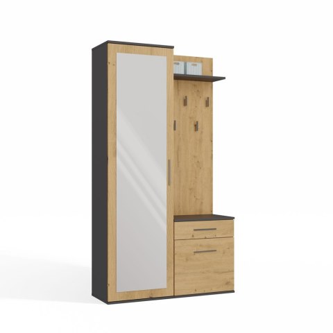 GARDEROBA DUO - ANTRACYT/ARTISAN