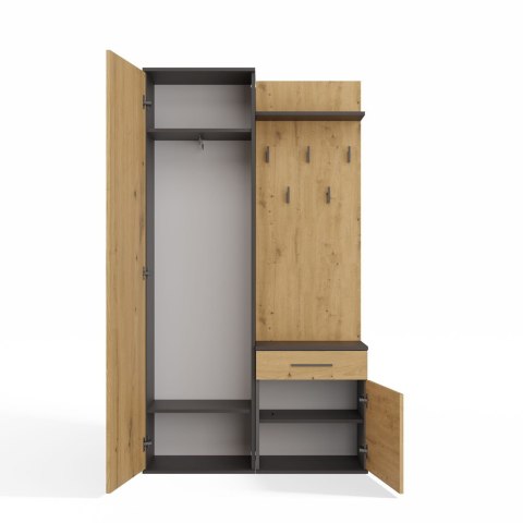 GARDEROBA DUO - ANTRACYT/ARTISAN