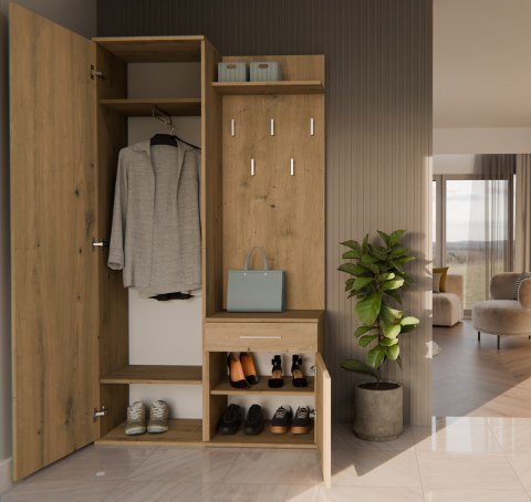 GARDEROBA DUO - DĄB ARTISAN