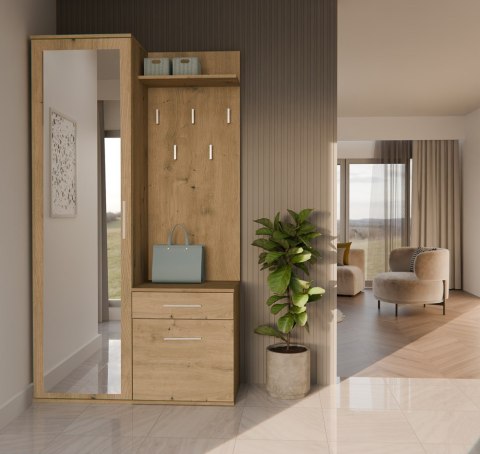 GARDEROBA DUO - DĄB ARTISAN