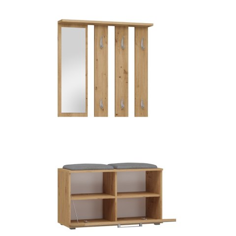 Garderoba Z Siedziskiem Szafka Na Buty Wieszak Lustro Nowoczesna Artisan