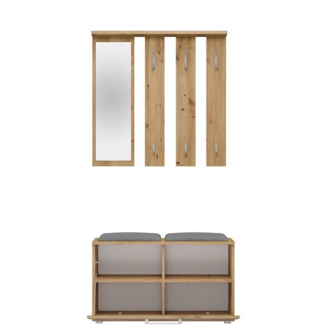 Garderoba Z Siedziskiem Szafka Na Buty Wieszak Lustro Nowoczesna Artisan