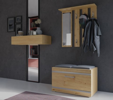 Garderoba Z Siedziskiem Szafka Na Buty Wieszak Lustro Nowoczesna Artisan