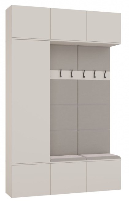 Garderoba HAGA III 1Sz2W KASZMIR BEŻ Szafa + 2x Wieszak