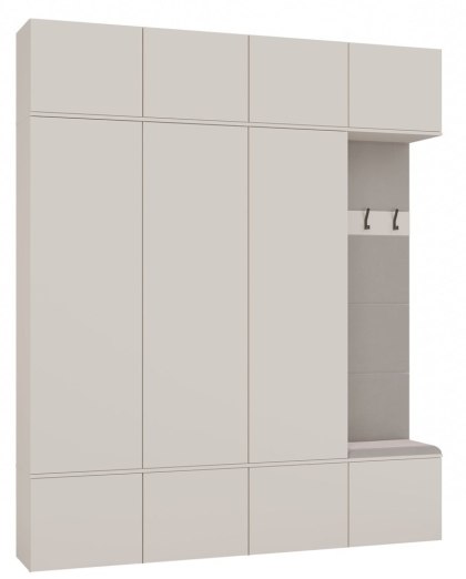 Garderoba HAGA IV 3Sz1W KASZMIR BEŻ 3x Szafa + Wieszak