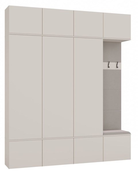 Garderoba HAGA IV 3Sz1W KASZMIR BEŻ 3x Szafa + Wieszak