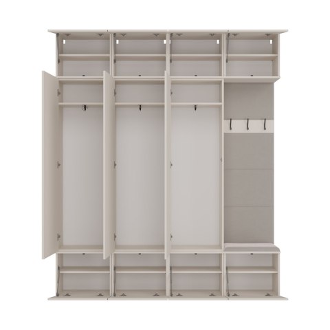 Garderoba HAGA IV 3Sz1W KASZMIR BEŻ 3x Szafa + Wieszak