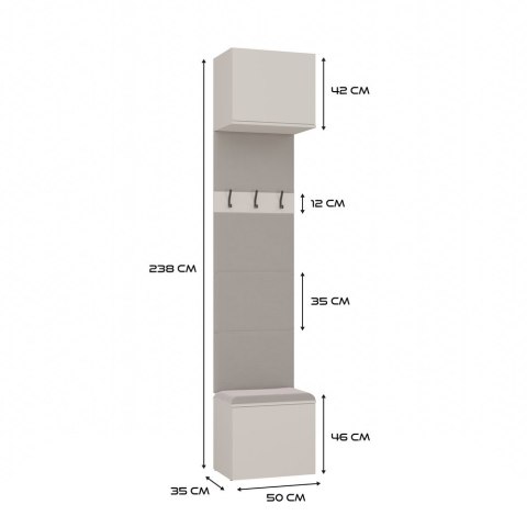 Garderoba Wieszak HAGA 1W KASZMIR