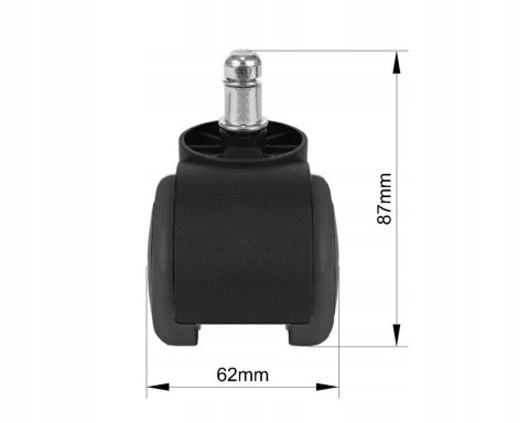 Kółka Gumowe Do Fotela Biurowego Gamingowe Gumowe 5 szt