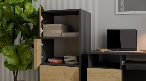 Komoda ALMA ANTRACYT DĄB ARTISAN