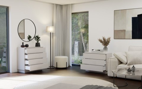 Komoda AMBER 4S Szafka 4 Szuflady Do Sypialni Salonu KASZMIR Beż