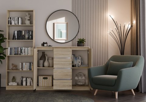 Komoda 4 szuflady dąb sonoma 120cm szafka regał do salonu sypialni biura