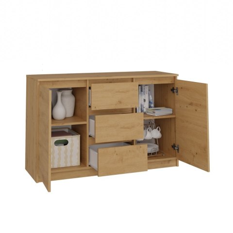 KOMODA 2D3S 120 - DĄB ARTISAN