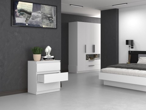 Komoda Szafka 3 Szuflady Nowoczesny Pojemny Regał Do Salonu 75x70 cm Biały