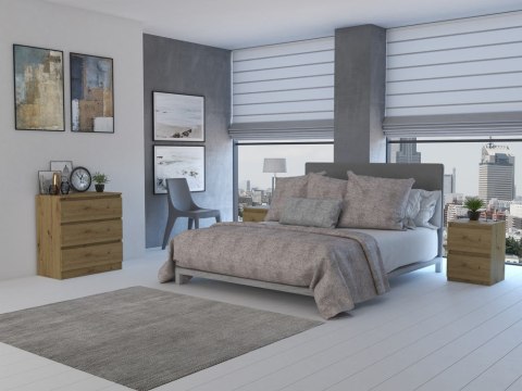 Komoda Dąb Artisan Z Szufladami 70cm Szafka Nowoczesna Do Salonu Sypialni