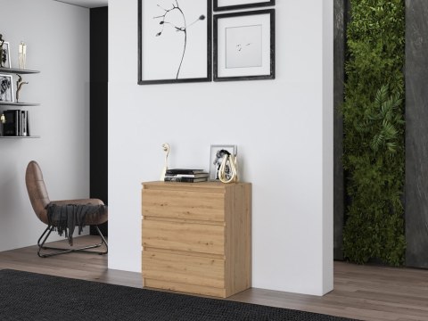 Komoda Dąb Artisan Z Szufladami 70cm Szafka Nowoczesna Do Salonu Sypialni
