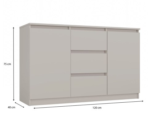 Komoda Malwa 2D3S KASZMIR BEŻ
