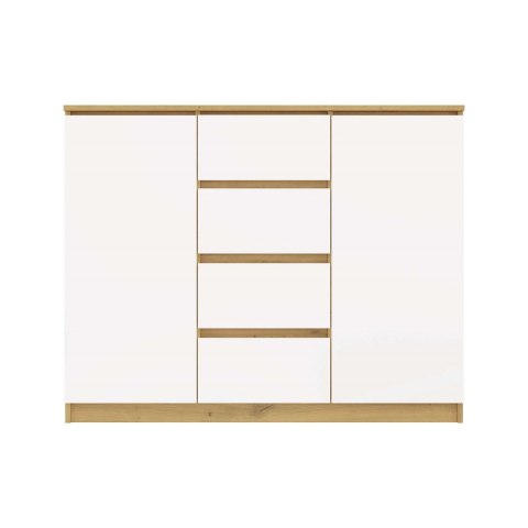 Komoda Szafka 4 Szuflady Nowoczesne Meble Do Sypialni 120x97cm Artisan Biel