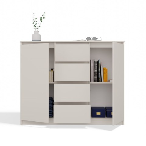 Komoda 4 Szuflady KASZMIR 120cm Szafka Regał Do Salonu Sypialni Biura