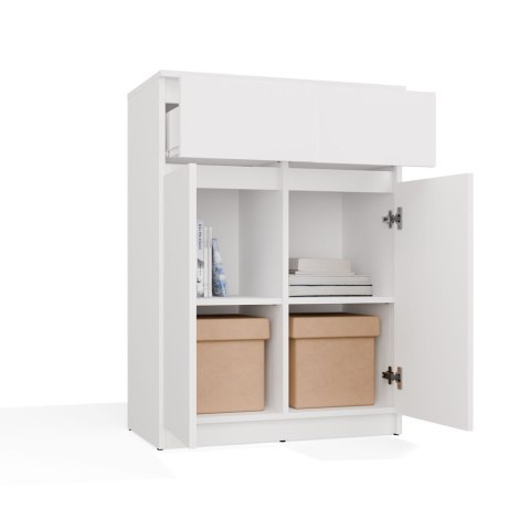 Komoda Malwa 2DD2S Szafka 2 Drzwi 2 Szuflady Do Salonu BIAŁY