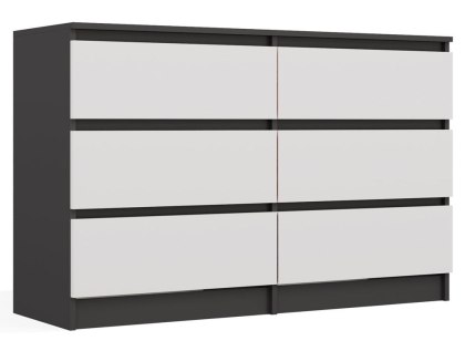 Komoda Malwa M6 120 ANTRACYT / BIAŁY