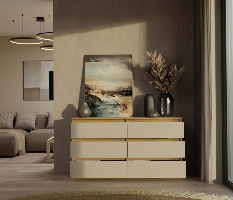 Komoda Malwa M6 140 DĄB ARTISAN KASZMIR