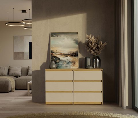 Komoda Malwa M6/120 DĄB ARTISAN KASZMIR