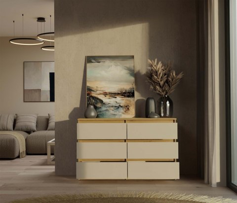 Komoda Malwa M6/120 DĄB ARTISAN KASZMIR