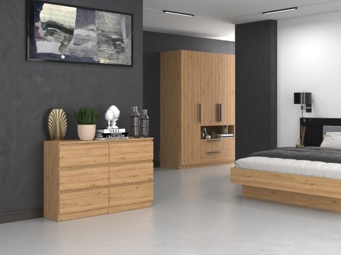 Komoda Malwa M6/120 - DĄB ARTISAN