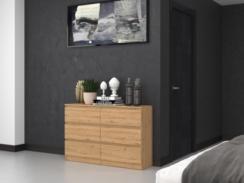 Komoda Malwa M6/120 - DĄB ARTISAN