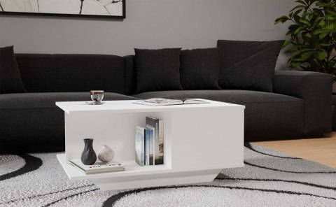 Stolik Kawowy Nowoczesna Ława Ze Schowkiem Do Salonu Sypialni Biała