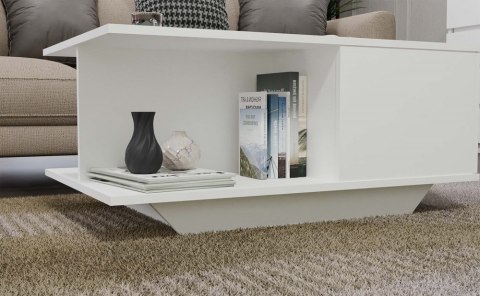Stolik Kawowy Nowoczesna Ława Ze Schowkiem Do Salonu Sypialni Biała