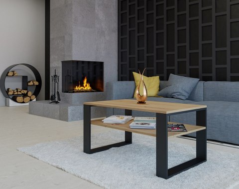 Stolik Kawowy LOFT 90cm Ława Dąb Artisan Do Salonu Sypialni Biura