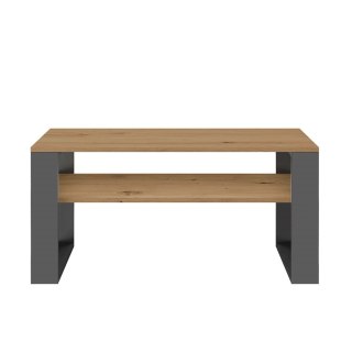Stolik Kawowy z Półką Ława LOFT Stół do Salonu 90x58 cm Antracyt Artisan
