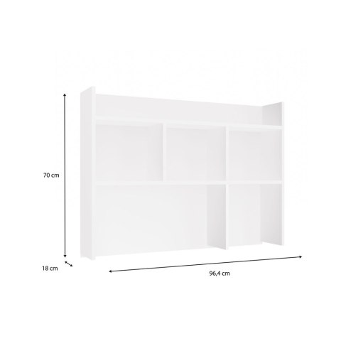 Nadstawka Do Biurka Nowoczesna Na Książki 5 Półek Organizer 100 cm Biała