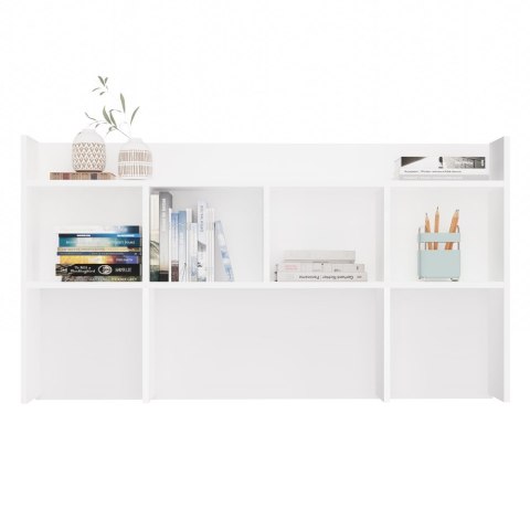 Nadstawka Do Biurka Nowoczesna Na Książki 5 Półek Organizer 130 cm Biała