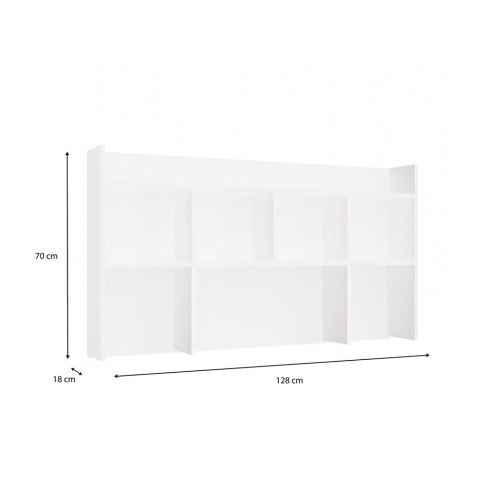 Nadstawka Do Biurka Nowoczesna Na Książki 5 Półek Organizer 130 cm Biała