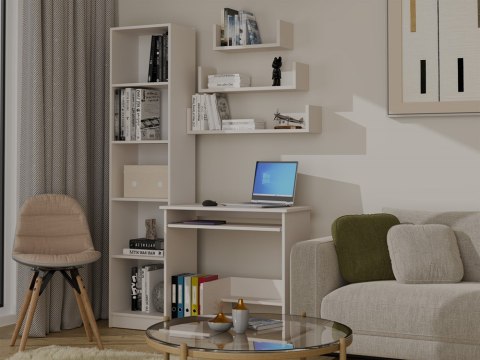 Półka Wisząca MOBI 3P Komplet 3x - Nowoczesne Półki Ścienne KASZMIR BEŻ