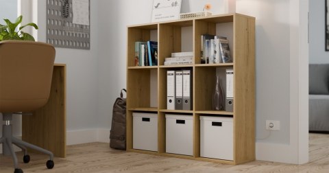 Regał Stojący Otwarty Duży Komoda Na Książki Dąb Artisan 9 Półek