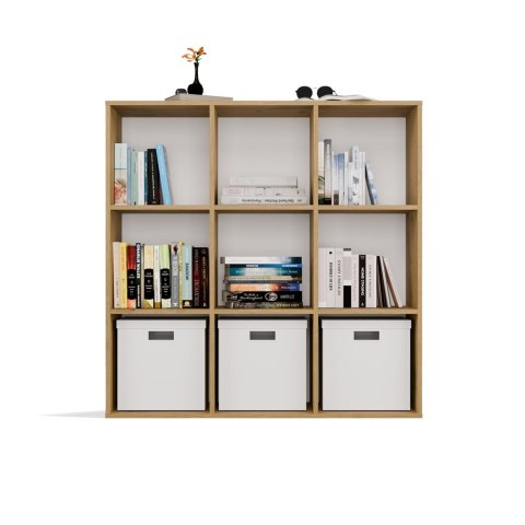 Regał Stojący Otwarty Duży Komoda Na Książki Dąb Artisan 9 Półek