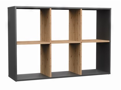 REGAŁ OTWARTY KOMOROWY 2X3 PÓŁKA NA KSIĄŻKI ZABAWKI PÓŁKI MALAX 2X3 ANT/ART