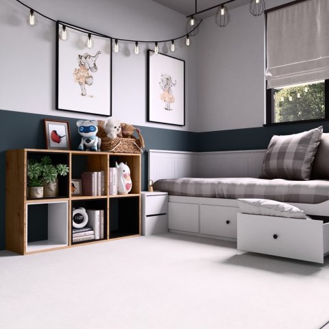 REGAŁ OTWARTY KOMOROWY 2X3 PÓŁKA NA KSIĄŻKI ZABAWKI PÓŁKI MALAX 2X3 ARTISAN