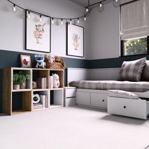 REGAŁ OTWARTY KOMOROWY 2X3 PÓŁKA NA KSIĄŻKI ZABAWKI PÓŁKI MALAX 2X3 SONOMA