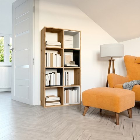 REGAŁ OTWARTY KOMOROWY 2X4 PÓŁKA NA KSIĄŻKI ZABAWKI PÓŁKI MALAX 2X4 ARTISAN