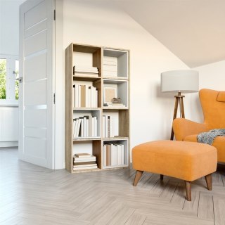 REGAŁ OTWARTY KOMOROWY 2X4 PÓŁKA NA KSIĄŻKI ZABAWKI PÓŁKI MALAX 2X4 SONOMA